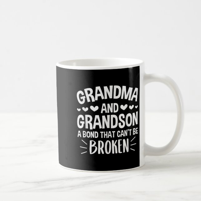 Grandma And Grandson A Bond That Can't Be Broken  Coffee Mug (Right)