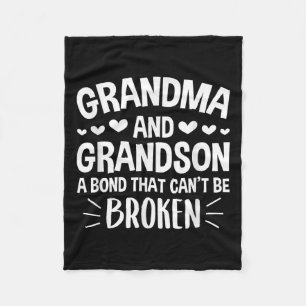 Grandma And Grandson A Bond That Can't Be Broken  Fleece Blanket