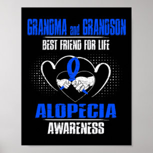 GRANDMA AND GRANDSON BEST FRIEND OF LIFE ALOPECIA POSTER