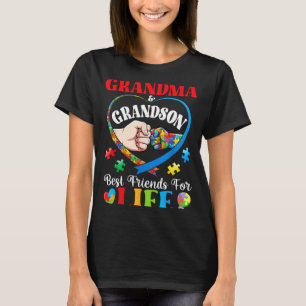Grandma And Grandson Best Friends For Life Autism T-Shirt