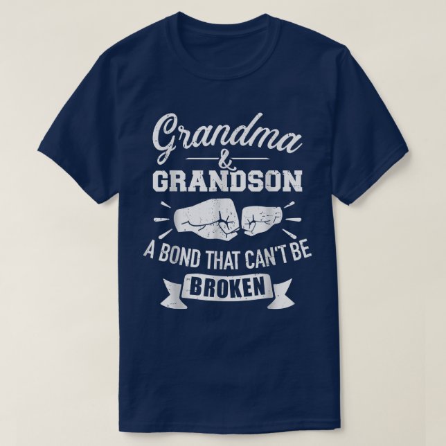 Grandma and grandson bond that can't be broken  T-Shirt (Design Front)