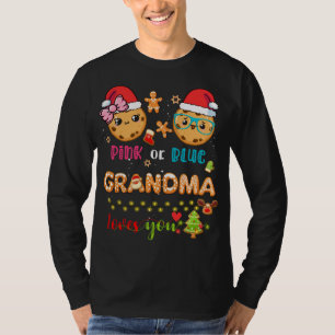Grandma Baby Gender Reveal Christmas Gingerbread B T-Shirt