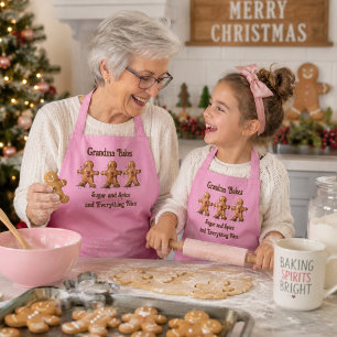 Grandma Baking Gift Cute Gingerbread Christmas Apron