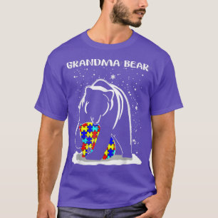 Grandma Bear Autism Awareness Grandma Mum Women Gi T-Shirt