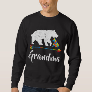 Grandma Bear Autism Awareness Proud Autism Mum Sweatshirt