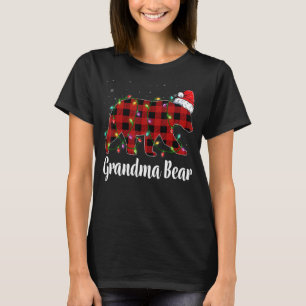 Grandma Bear Buffalo Red Plaid Matching Family Chr T-Shirt