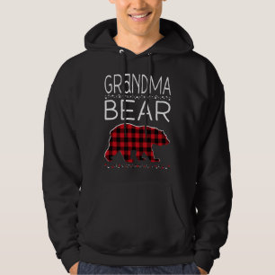 Grandma Bear Christmas Pyjamas Matching Family Pla Hoodie