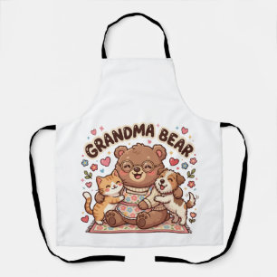 Grandma Bear Cute Hug Apron