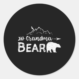 Grandma Bear Family Classic Round Sticker