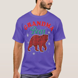 Grandma Bear Funny Red Plaid T-Shirt