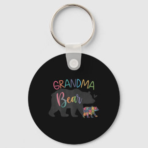 Grandma Bear Love Support Autism Awareness Bear Fa Key Ring
