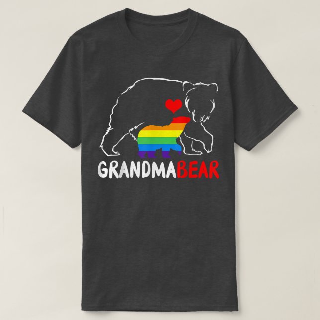 Grandma Bear Proud Mom Mama Rainbow LGBT Pride Mot T-Shirt (Design Front)