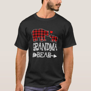 Grandma Bear , Red Buffalo Plaid Grandma Bear Paja T-Shirt