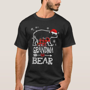Grandma Bear , Red Buffalo Plaid Grandma Bear Paja T-Shirt