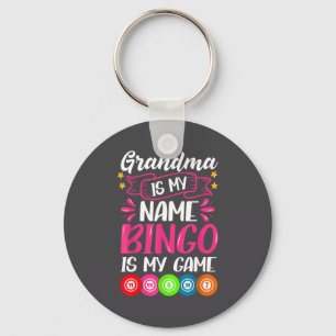 Grandma Bingo Player Funny Bingo Quote Design  Key Ring