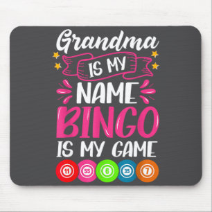 Grandma Bingo Player Funny Bingo Quote Design  Mouse Pad