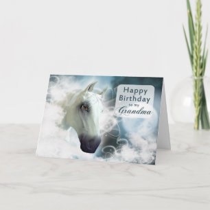 Grandma birthday, Arabian Horse Card