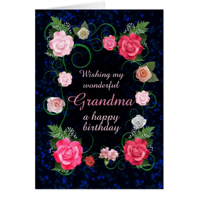 Grandma Birthday Beautiful Roses (Front)