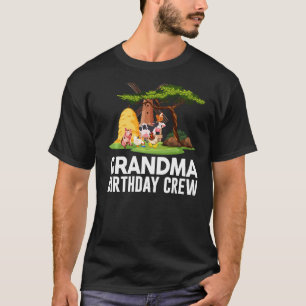 Grandma Birthday Crew Farm Animal Birthday Party F T-Shirt