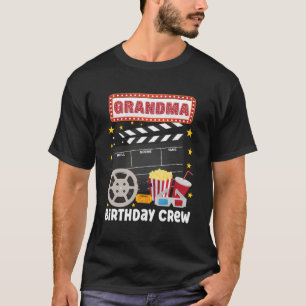 Grandma Birthday Crew Movie Night Theme Matching P T-Shirt