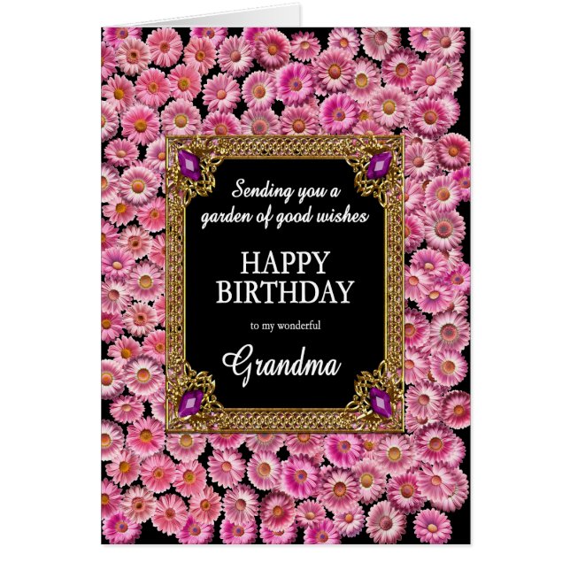 Grandma Birthday Pink Daisies (Front)