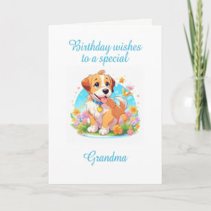 Grandma Birthday Puppy Dog Card