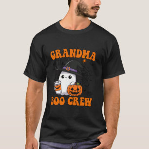 Grandma Boo Crew Groovy Ghost Matching Family Hall T-Shirt