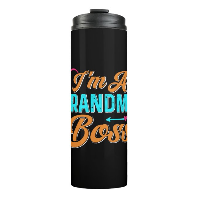 Grandma Boss Granny Super Grandma Thermal Tumbler (Front)