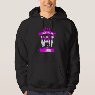 Grandma Bowlers Ten Pin NANNY Legend Bowling Hoodie