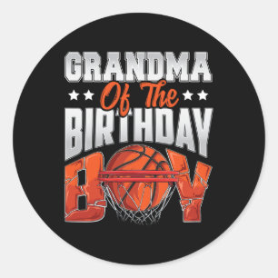 Grandma Bysketbyll Birthday Boy Family Byller B-da Classic Round Sticker