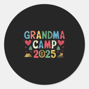 Grandma Camp 2025 Cousins Summer Vacation Camping Classic Round Sticker