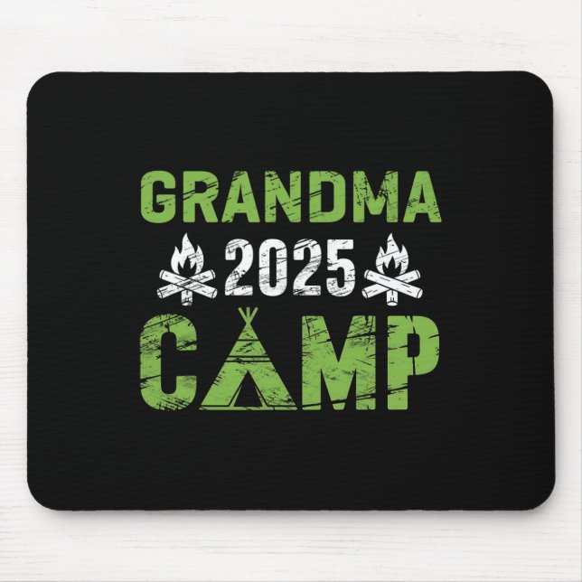 Grandma Camp 2025 Family Vacation Summer Camping C Mouse Pad (Front)