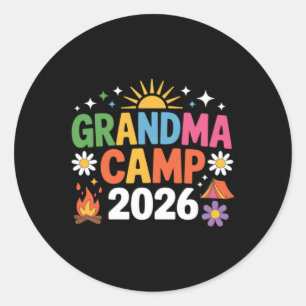 Grandma Camp 2026 Family Vacation Summer Camping Classic Round Sticker