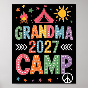 Grandma camp 2027 family vacation summer camping poster