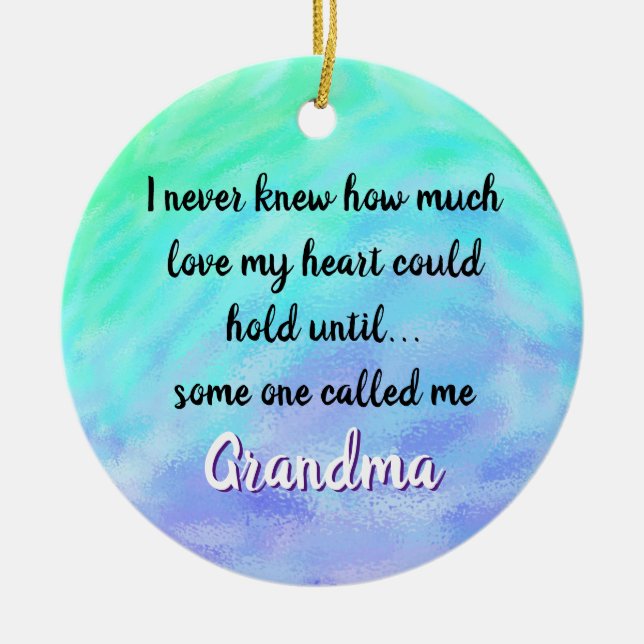 Grandma Ceramic Ornament (Front)