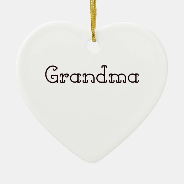 Grandma Ceramic Ornament (Front)
