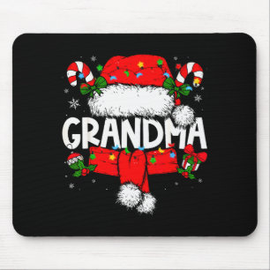 Grandma Christmas Pajama Santa Claus Family Matchi Mouse Pad