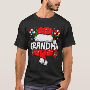 Grandma Christmas Pajama Santa Claus Family Matchi T-Shirt