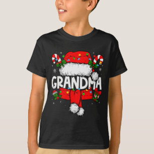 Grandma Christmas Pajama Santa Claus Family Matchi T-Shirt