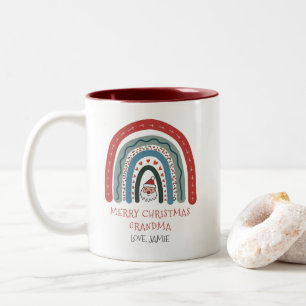 Grandma Christmas  Two-Tone Coffee Mug