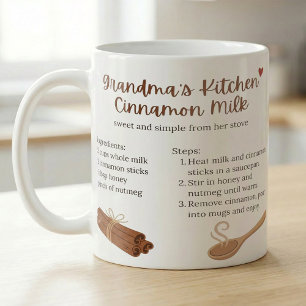 Grandma Cinnamon Milk Recipe, Cozy Warm Recipe Coffee Mug