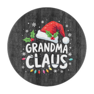 Grandma Claus Christmas Family Union Outfit  Cutting Board