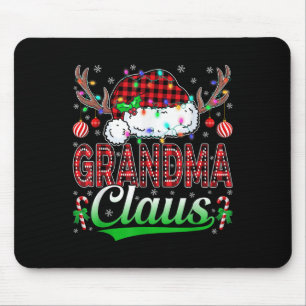 Grandma Claus Christmas Lights Matching Family Xma Mouse Pad