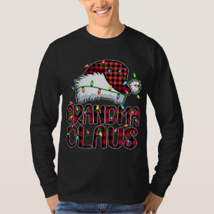 Grandma Claus Christmas Lights Pajama Family Match T-Shirt