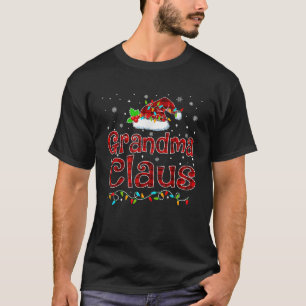 Grandma Claus Christmas Pajama Matching Family Xma T-Shirt