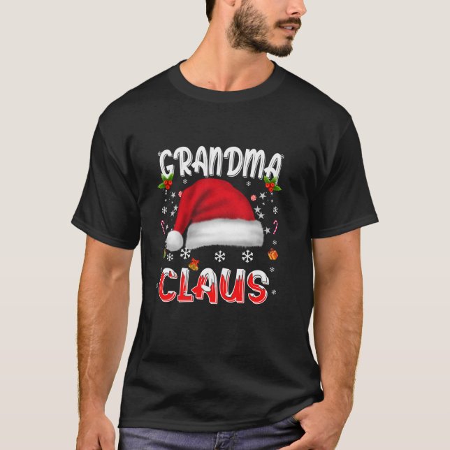 Grandma Claus Christmas Santa Family Matching Paja T-Shirt (Front)
