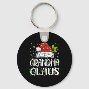 Grandma Claus Christmas Santa Matching Family Xmas Key Ring