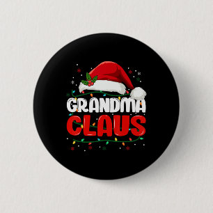 Grandma Claus Christmas Xmas Santa Women Family Ma 6 Cm Round Badge
