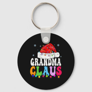 Grandma Claus Funny Xmas Family Matching Grandma C Key Ring