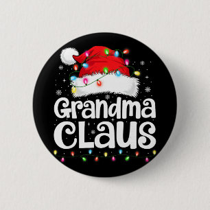 Grandma Claus Matching Family Christmas Funny Xmas 6 Cm Round Badge